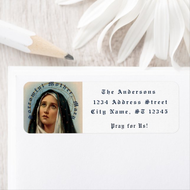 Mother of Sorrows Return Address Label (Insitu)