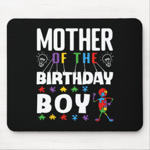 Mother Of The Birthday Boy Autism Awareness Puzzle Mouse Pad