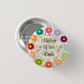 Mother of the Bride 3 Cm Round Badge (Front & Back)