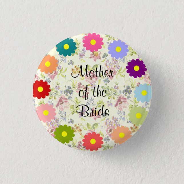 Mother of the Bride 3 Cm Round Badge (Front)