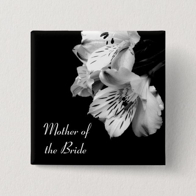Mother of the Bride Alstroemeria Lily Button (Front)