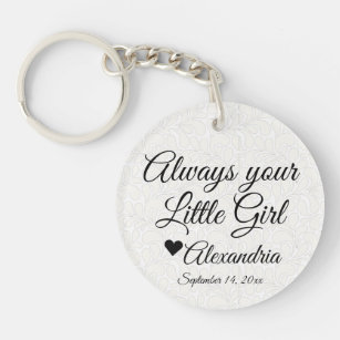 Mother of the Bride Always Your Little Girl Bridal Key Ring