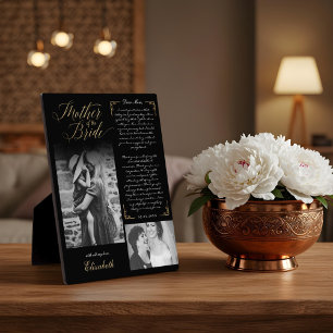  Mother of the Bride Black Photos Wedding Keepsake Plaque