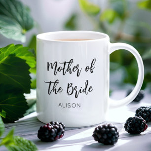 Mother of the Bride Black White Wedding Mug