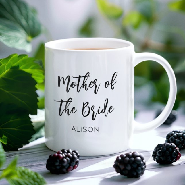 Mother of the Bride Black White Wedding Mug (Creator Uploaded)