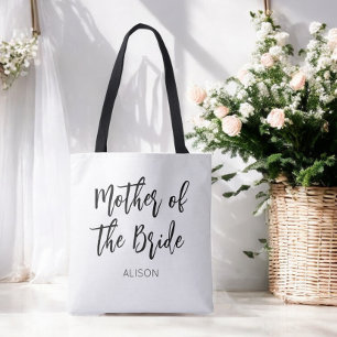 Mother of the Bride Black White Wedding  Tote Bag