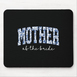 Mother of The Bride Blue Floral Toile Matching Mouse Pad
