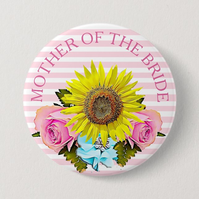 Mother of the Bride bridal shower button (Front)