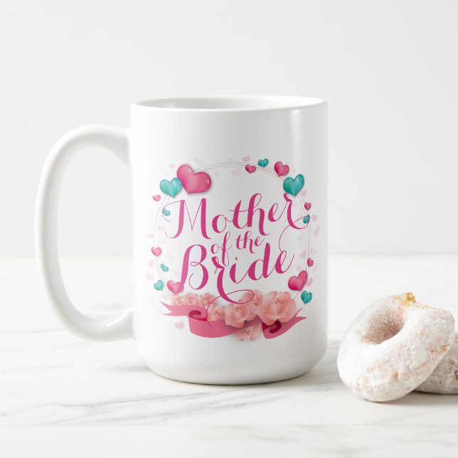 Mother of the Bride Candy Hearts Classic Mug (With Donut)