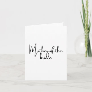 Mother of the bride card