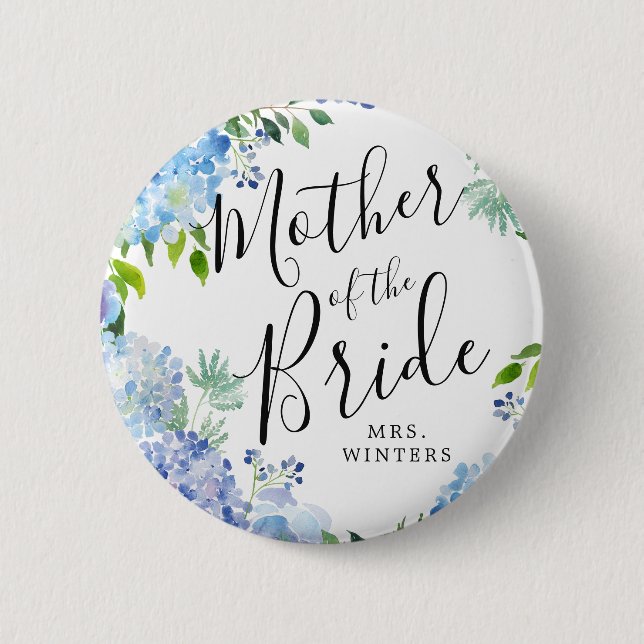 Mother of the Bride | Carolina Bloom Wedding 6 Cm Round Badge (Front)