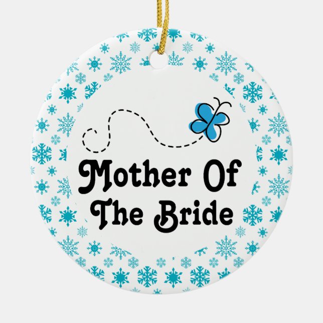 Mother of the Bride Christmas Wedding Ornament (Front)