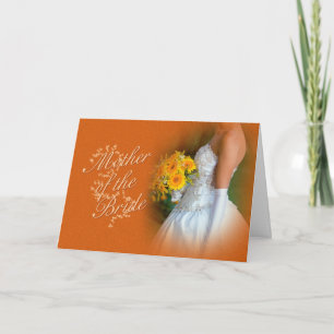 Mother of the bride Congratulations card with brid
