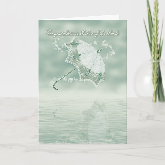Mother of the bride Congratulations card with flow (Front)