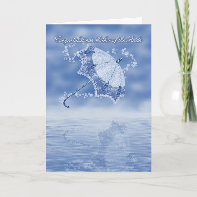 Mother of the bride Congratulations card with flow (Front)