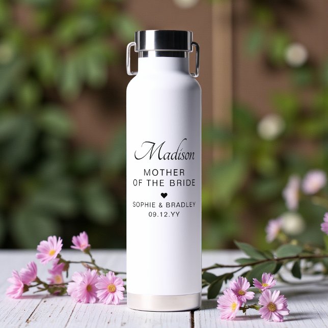 Mother of the Bride Custom Personalised Wedding Water Bottle (Creator Uploaded)
