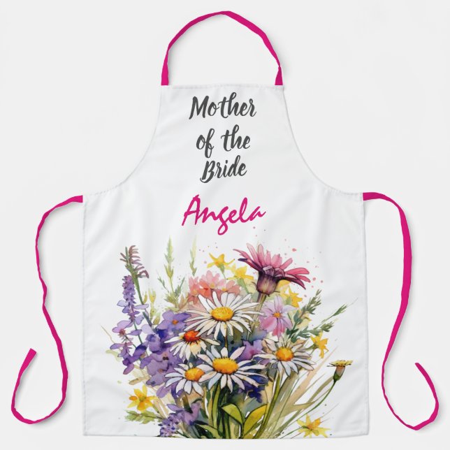 Mother of the Bride Editable text Apron (Front)