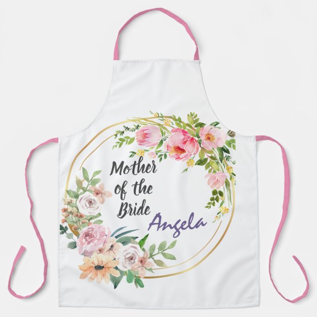 Mother of the Bride Editable text Apron (Front)