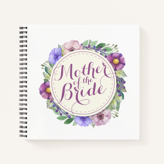 Mother of the Bride Elegant Floral Notebook (Front)
