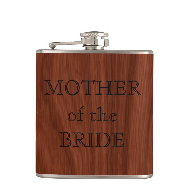 Mother of the Bride | Elegant Wedding Party Hip Flask (Front)