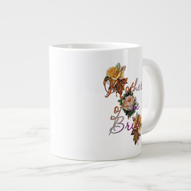 Mother Of The Bride Floral Large Coffee Mug (Front Right)