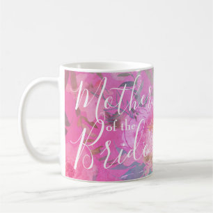 Mother of the Bride Floral Pink Modern Coffee Mug