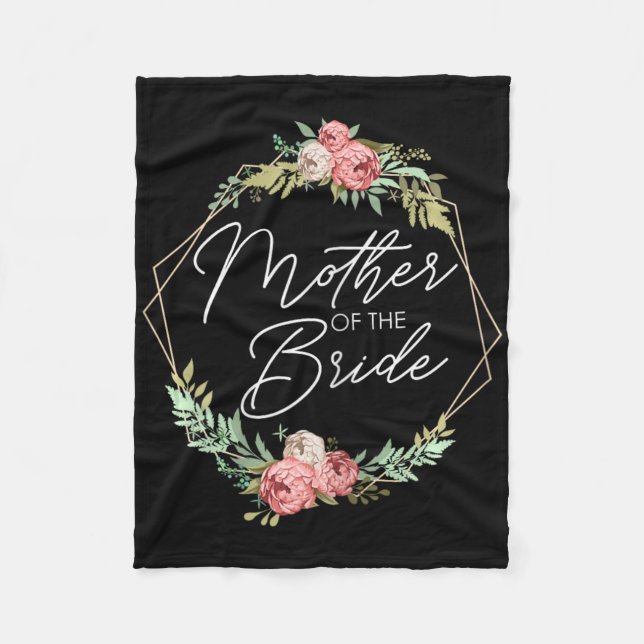Mother Of The Bride Flowers Bride And Groom Weddin Fleece Blanket (Front)