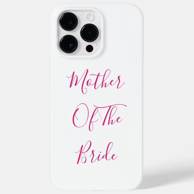 Mother Of The Bride Gift Wedding Favour Pink White Case-Mate iPhone Case (Back)