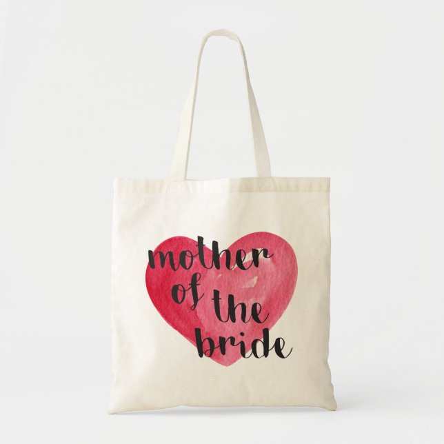 Mother of the Bride Heart Tote Bag (Front)