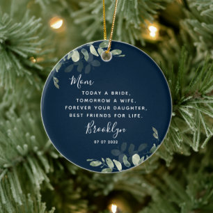 Mother of the Bride Keepsake  Ceramic Ornament