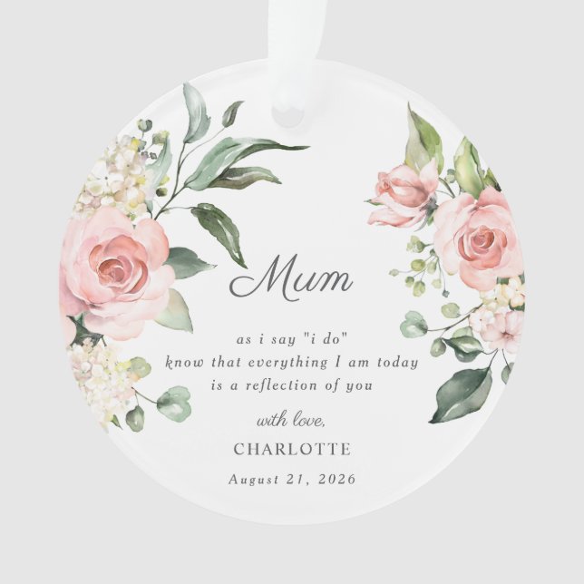 Mother Of The Bride Keepsake Ornament (Front)