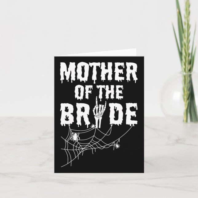 Mother Of The Bride Maid Of Horror Halloween Byche Card (Front)