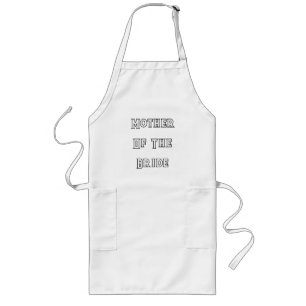 Mother Of The Bride Minimal Wedding Gift Favor Long Apron