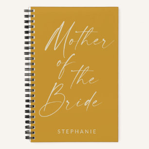 Mother of the Bride Minimal Yellow Personalised  Notebook