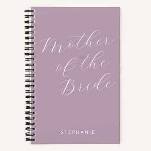Mother of the Bride Minimalist Personalised Lilac Notebook