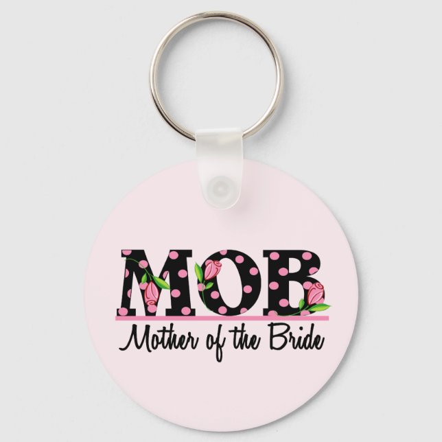 Mother of the Bride (MOD) Tulip Lettering Key Ring (Front)