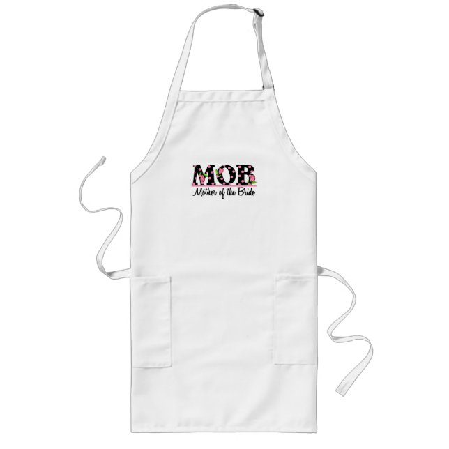 Mother of the Bride (MOD) Tulip Lettering Long Apron (Front)