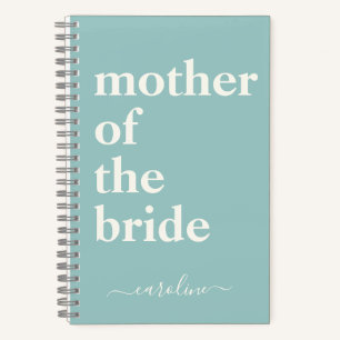 Mother of the Bride Modern Custom Eggshell Blue Notebook
