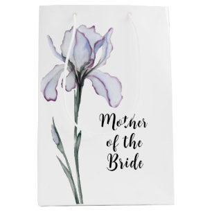 Mother of the Bride Modern Lavender Iris Wedding Medium Gift Bag