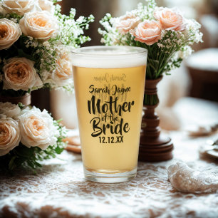 Mother of the Bride Name Glass Wedding Parent Gift