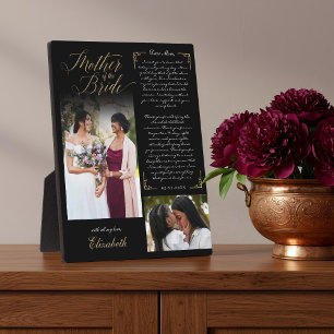 Mother of the Bride Photos Wedding Memory Keepsake Plaque