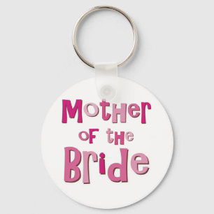 Mother of the Bride Pink Brown Key Ring