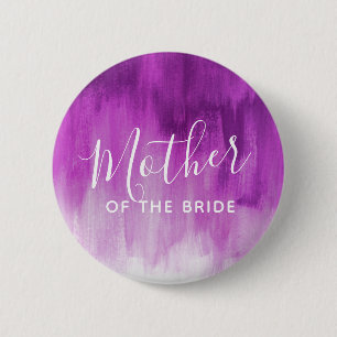 Mother of the bride purple art wedding pin