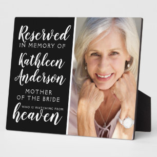 Mother of the Bride Reserved Photo Memorial Plaque