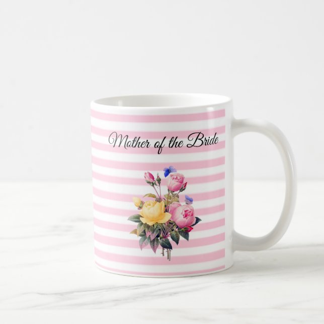 Mother of the Bride Rose Bouquet Personalised  Mug (Right)
