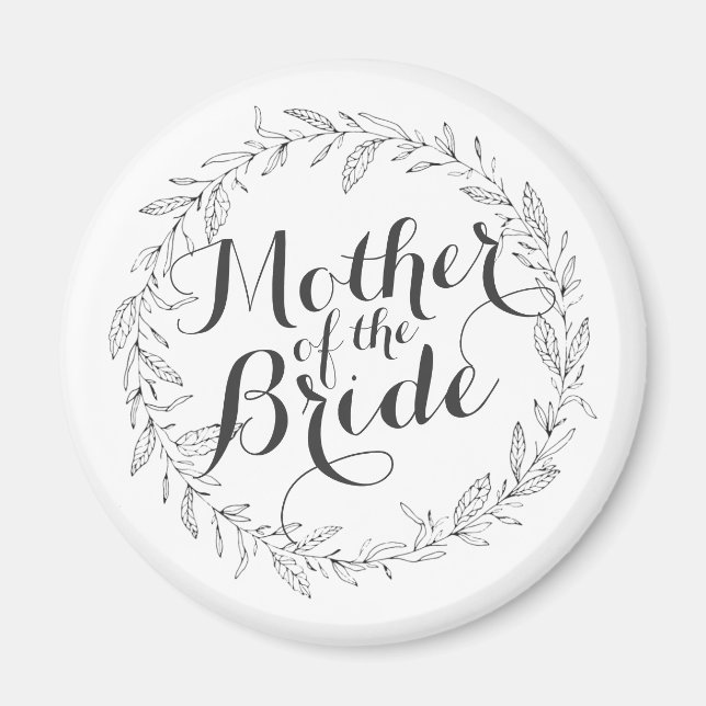 Mother of the Bride Simple Floral Wedding | Magnet (Front)