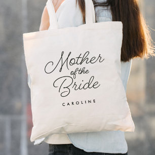 Mother of the Bride Simple Wedding Calligraphy Tote Bag