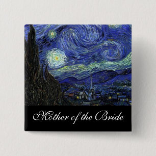 Mother of the bride Starry Night 15 Cm Square Badge