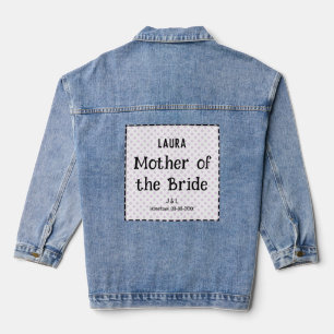Mother of the Bride Stylish Wedding Personalised Denim Jacket