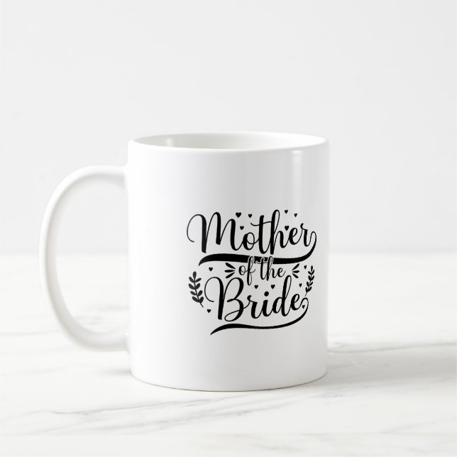 Mother Of The Bride Typography Mug (Left)